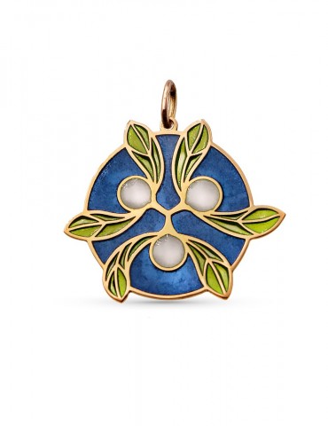 Gui Bleu Nuit Pendentif