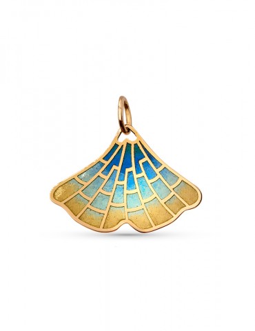 Gingko bleu  Pendentif