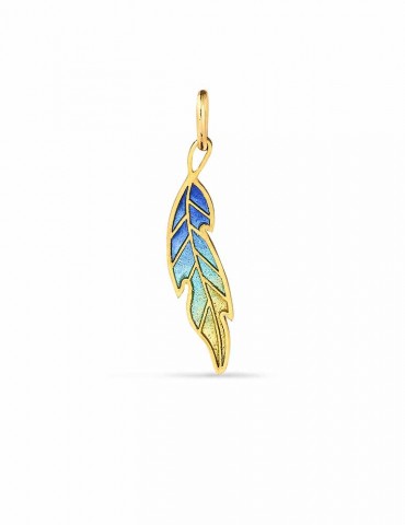 Plume bleue PM Pendentif