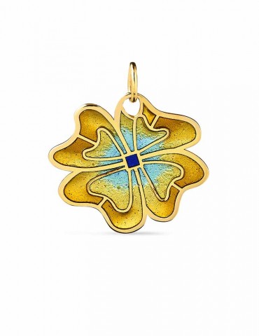 Trèfle Jaune Pendentif